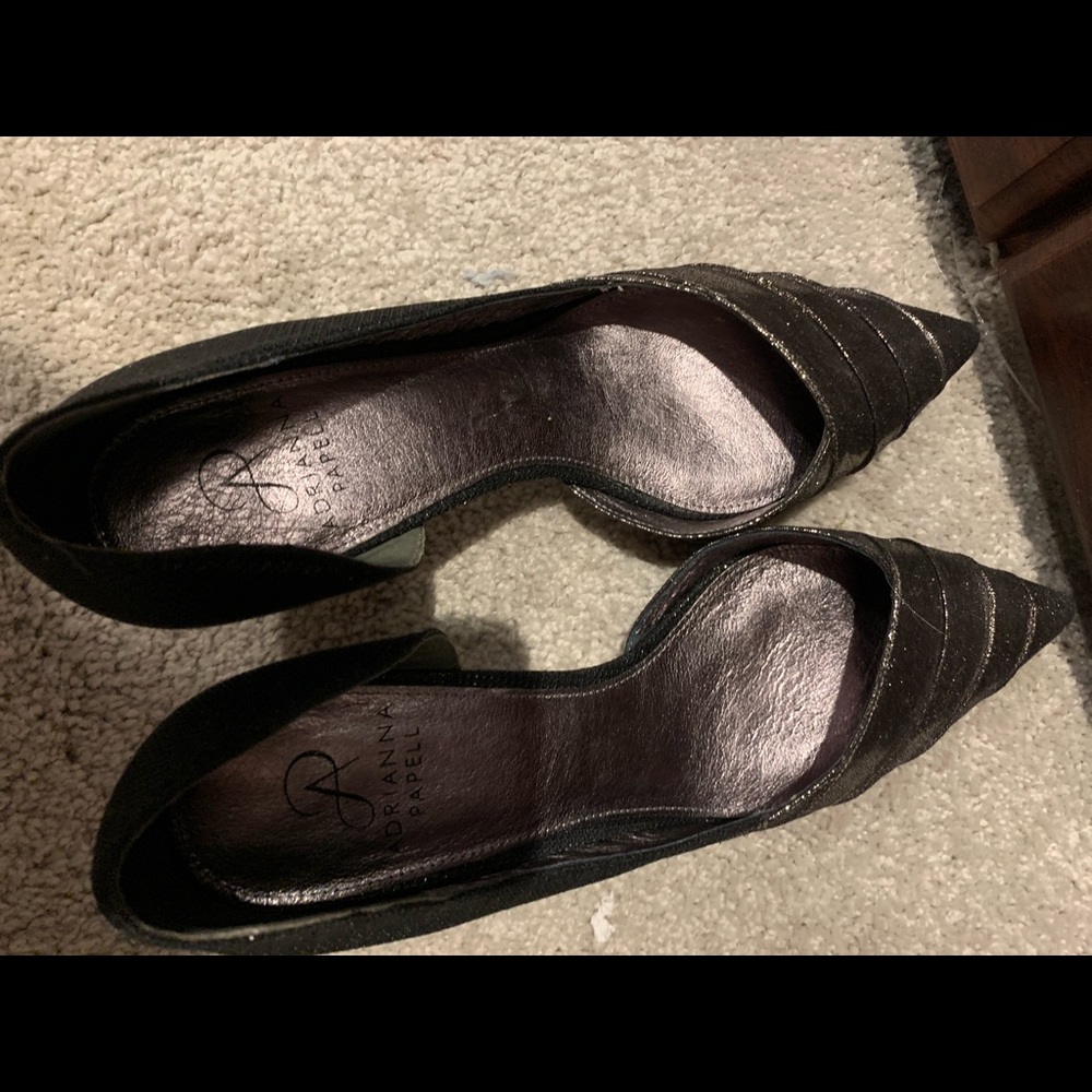 Adrianna Pappell pewter/black heels
